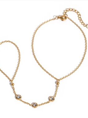 Gold Crystal hand Chain - Women Jewelry